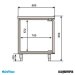 Mesa refrigerada pasteleria (218,5x80 cm) MR2190 medidas