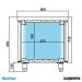Mesa refrigerada pasteleria Central (218,5 x 80 cm) MR2190PDC medidas