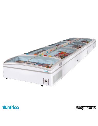 Arcón Congelador 580L. P.de cristal 202x92x79 cm combinado