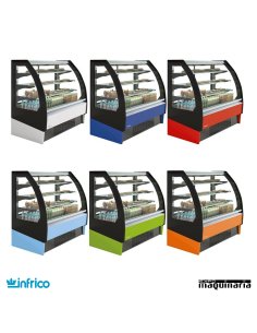 Vitrina expositora de pastelería INVBR9DS doble servicio 2