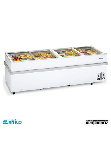 Arcon Congelador 805L.  P. de cristal 250.5x96x78 cm