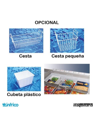Arcon Congelador 805L.  P. de cristal 250.5x96x78 cm opcionales