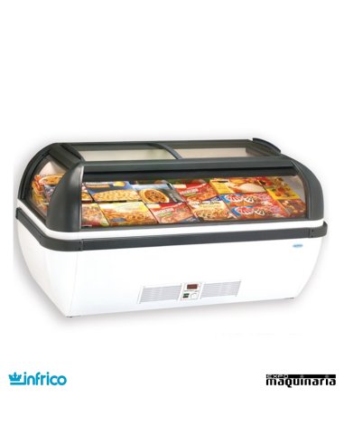 Arcon Congelador 370L. P. de cristal 182.8x84x90 cm