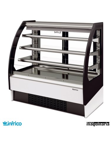 Vitrina expositora de pastelería INVBR9DS doble servicio
