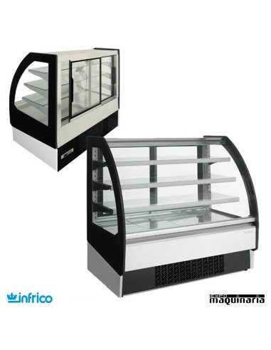 Vitrina expositora de pastelería INVBR12R de 125 cm