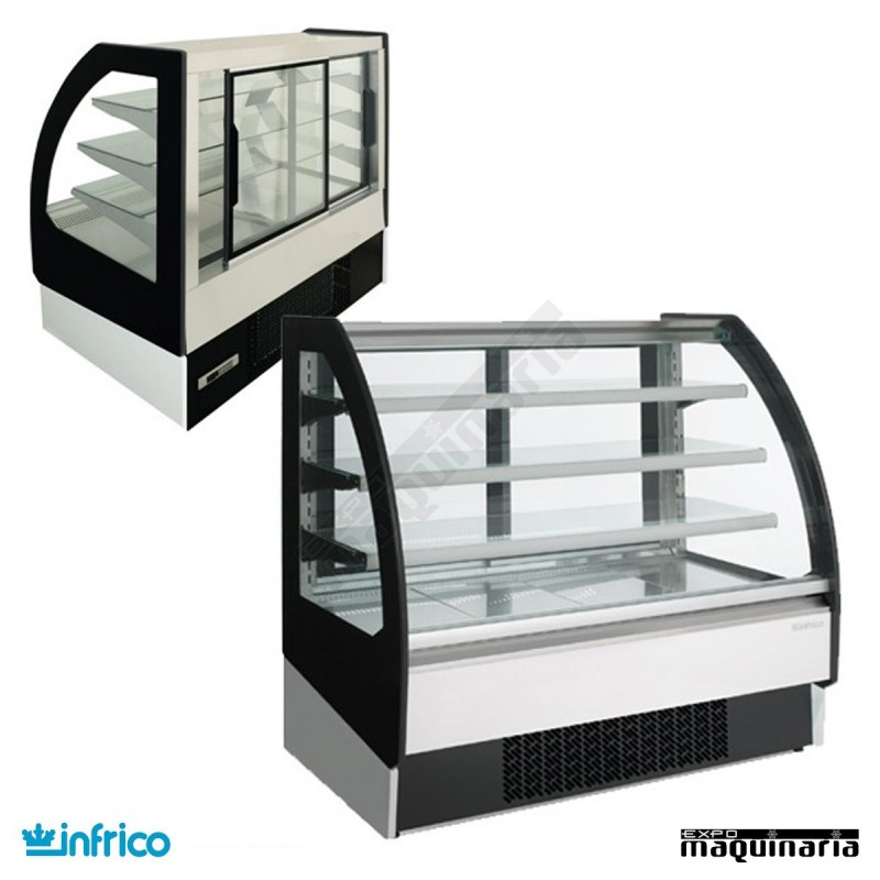 Vitrina expositora de pastelería INVBR12R de 125 cm