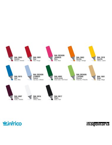 Vitrina Frio ventilado con reserva 1.5 m VMD15R colores