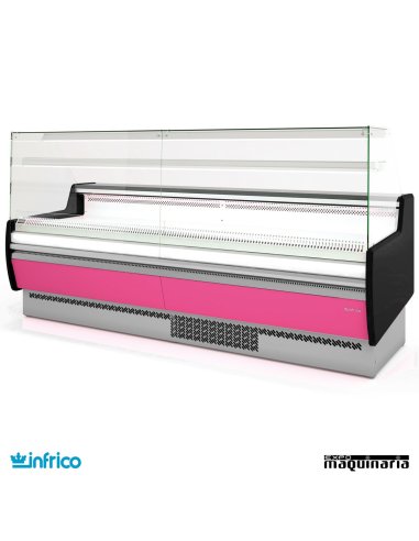 Vitrina cristal plano frío estático con reserva 2.5m INVMB25RE