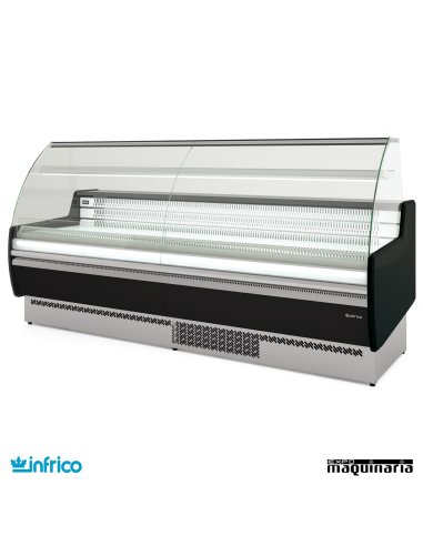 Vitrina cristal curvo frío estático con reserva 2.50m INVMB25R