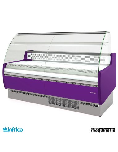 Vitrina cristal curvo frío estático con reserva 1.88m 