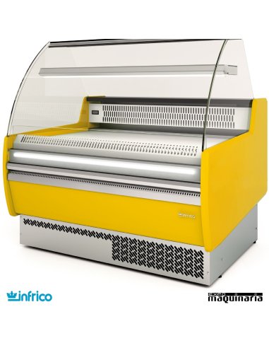 Vitrina cristal curvo frío estático con reserva 1.25m 