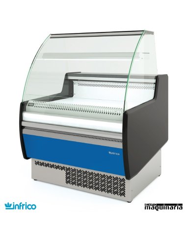 Vitrina cristal curvo frío estático con reserva 0.94m