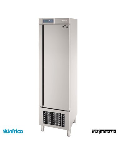 Nevera Vertical refrigerada acero inox de pescado INAP401T/F
