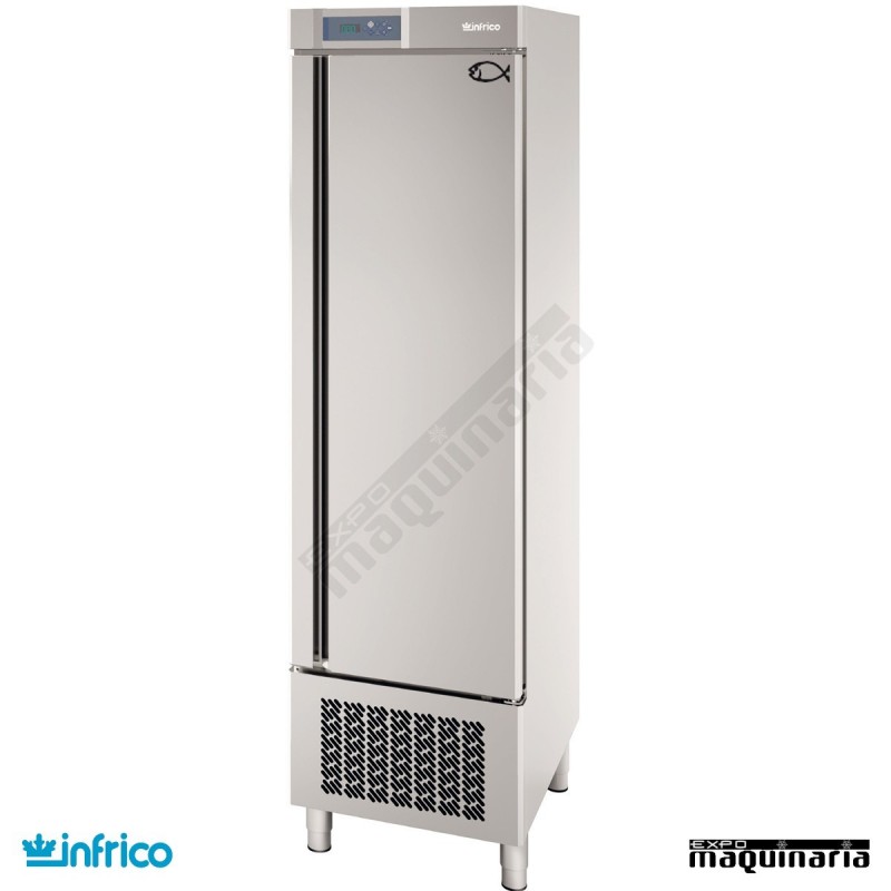 Nevera Vertical refrigerada acero inox de pescado INAP401T/F