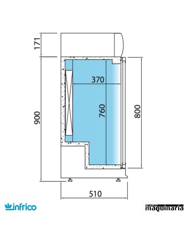 Nevera vertical Refrigerador INERV25PP medidas