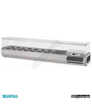 Vitrinas para ingredientes pizzas VIP1980-1/4 tapa cristal