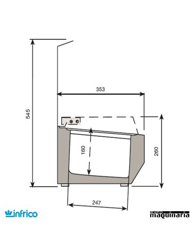 Vitrinas para ingredientes pizzas VIP1490-1/4 con tapa inox.