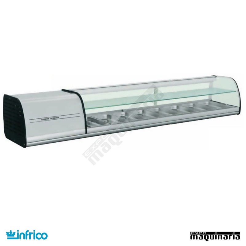 Vitrina DOBLE tapas - 8 Bandejas INFRICO VET8DP