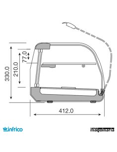 Vitrina DOBLE tapas -4 Bandejas INFRICO VET4DP 2