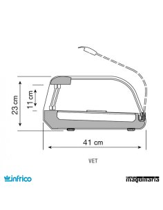Vitrina tapas INFRICO 126cm - 4 Bandejas 2