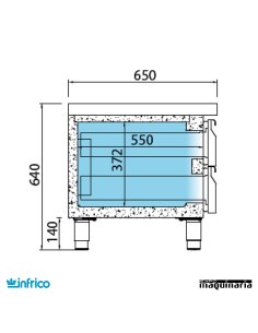 Mesa refrigerada baja -Snack (200 x 65 cm) MSG 2000 2