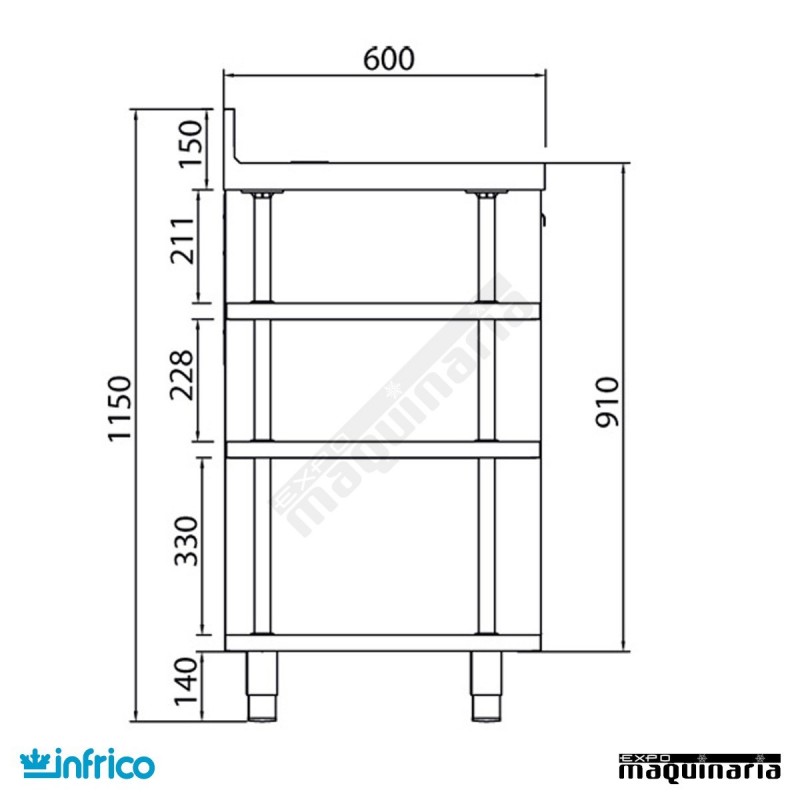 MUEBLE CAFETERA, MCAF 15001468X600X1050