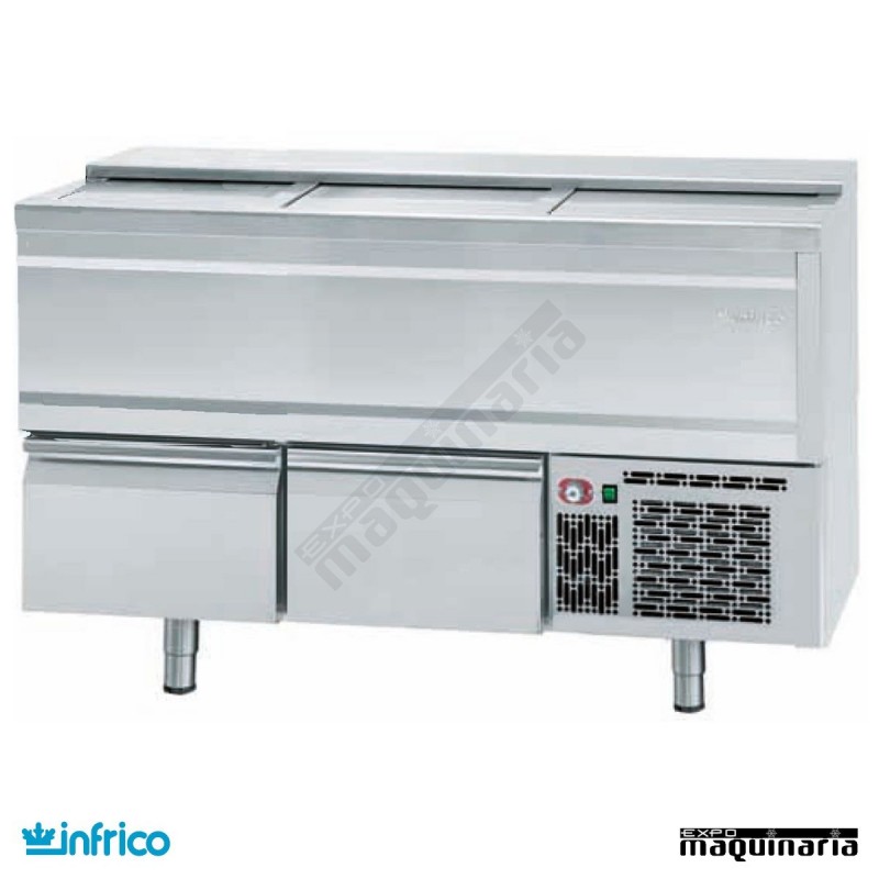 Botellero inox con cajones EBC 1500 II