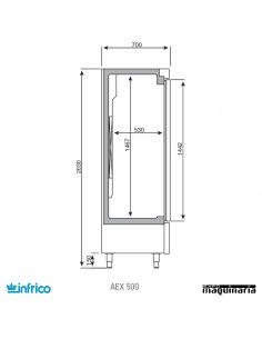 Nevera Refrigerador con Puerta de Cristal INAEX500TF 2