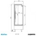 Nevera Refrigerador con Puerta de Cristal INAEX500TF medidas