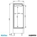 Nevera Refrigerador con Puerta de Cristal INAEX1600TF medidas