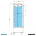 Nevera Vertical Refrigerador Pescado-Normal INANDP1004TF/G medidas