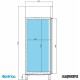 Nevera Vertical Refrigerador Gastronorm Pescado INAGB701PESC medidas