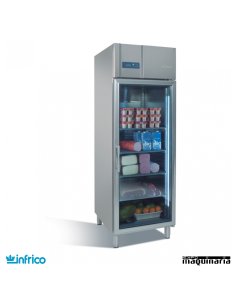 Nevera Refrigerador Expositor GN 2/1 con Puerta de Cristal