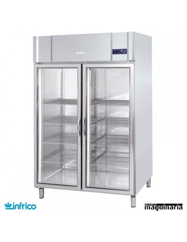 Nevera Refrigerador Expositor GN 2/1 con Puerta de Cristal INAGB1402CR