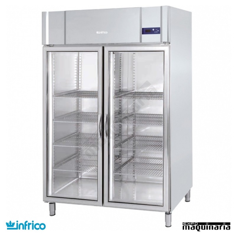 Nevera Refrigerador Expositor GN 2/1 con Puerta de Cristal INAGB1402CR