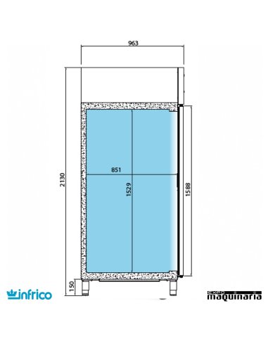 Nevera Refrigerador Euronorma 80x60 INAGB901 medidas