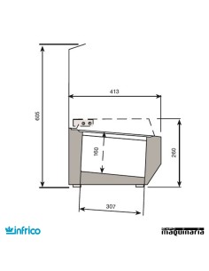 Vitrinas ingredientes pizzas para 10 cubetas de 1/3 tapa inox 2