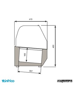 Vitrinas ingredientes pizzas para 10 cubetas de 1/3 tapa cristal 2