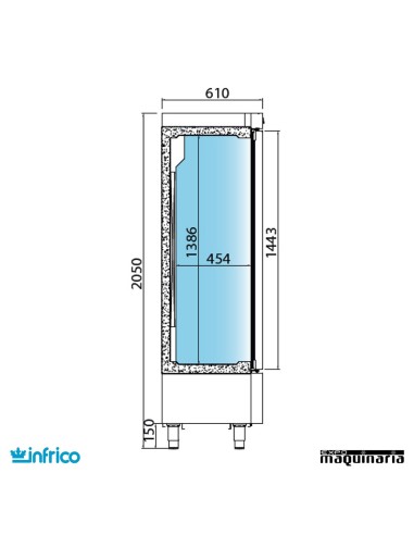 Nevera Refrigerador Nacional ASN800II medidas