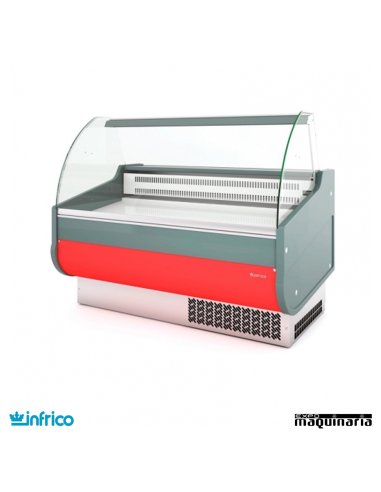 Vitrina Cristal Curvo frío semiestático con reserva 1.5m