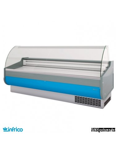 Vitrina Cristal Curvo frío semiestático con reserva 2.5m