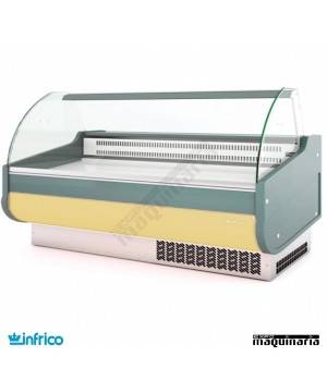 Vitrina Cristal Curvo frío semiestático con reserva 3m