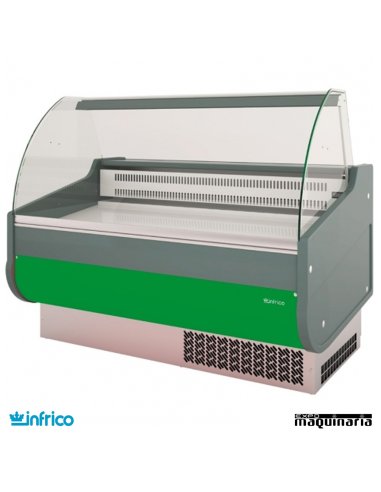 Vitrina Cristal curvo frío semiestático con reserva 1.5m