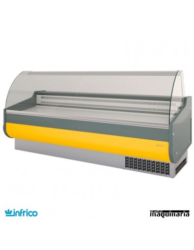 Vitrina Cristal curvo frío semiestático con reserva 2m