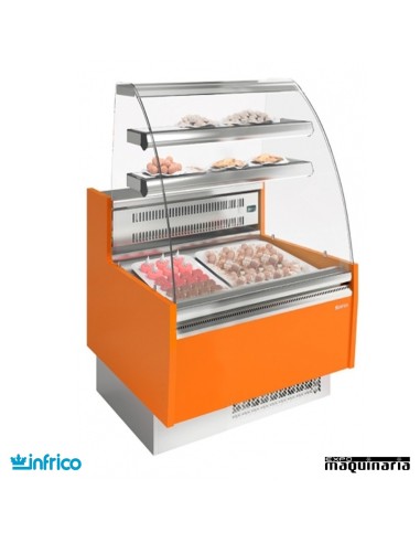 Vitrina cristal curvo frío estático con reserva 0,94 m INVGL9C