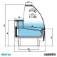 Vitrina Pastelería cristal curvo frio estatico con reserva 1,44m INVGL14C medidas