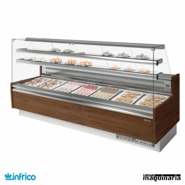 Vitrina Pastelería cristal recto frío estático con reserva 2.5m INVGL25P