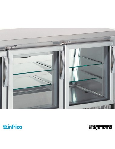 Vitrina cerrada refrigerada frío ventilado sin reserva 1.4 m detalle