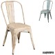 Silla vintage de acero DL801A tres colores