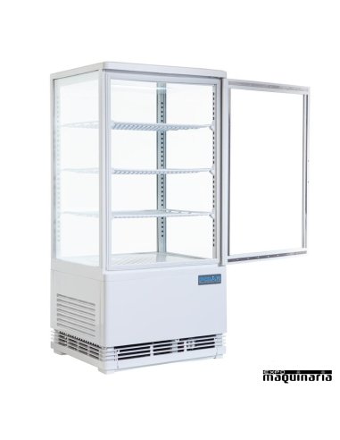 Expositor refrigerado blanco 68L NIG619 abierto